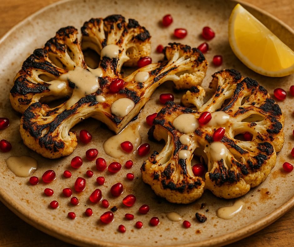 Grilled cauliflower steaks